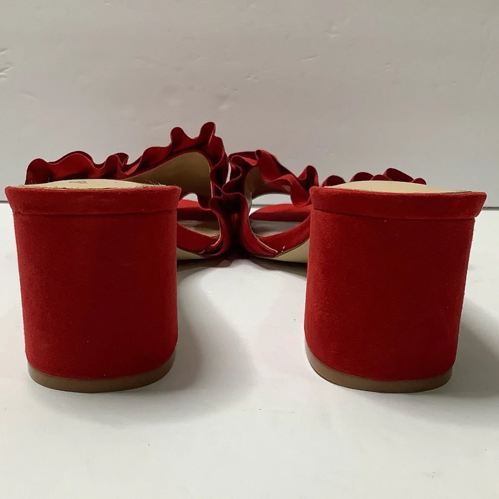 Jessica Simpson Red Ruffle Slide Sandals - Picture 5 of 12